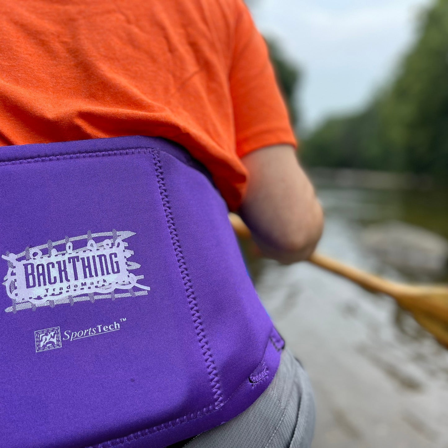 BackThing™ Back Support, Purple, Original or Perforated, neoprene sport support
