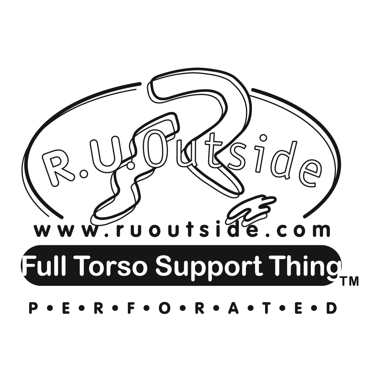 R.U. Outside Full Torso SupportThing™ Perforated hang tag