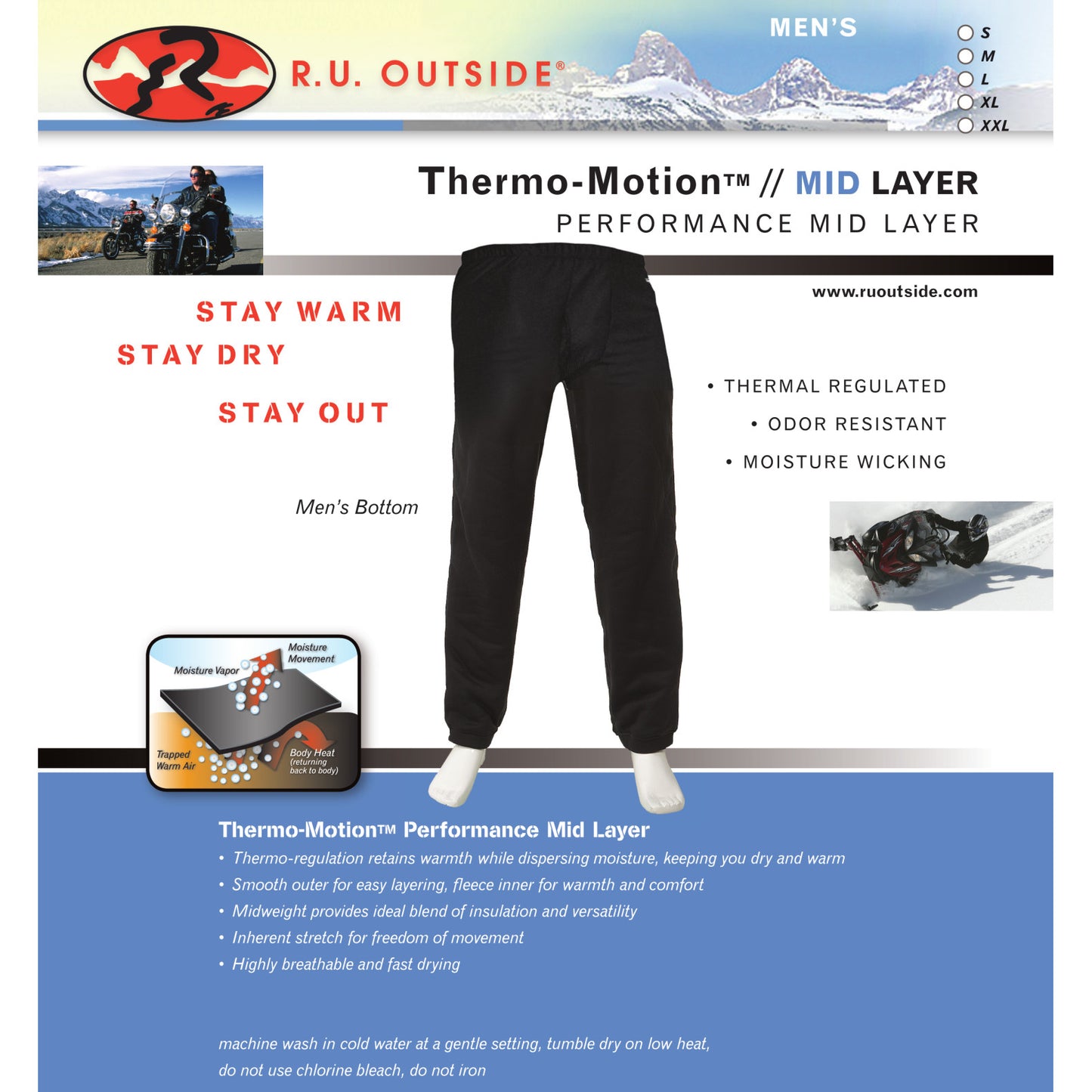 Thermo-Motion™ Midweight Fleece Pants for Men