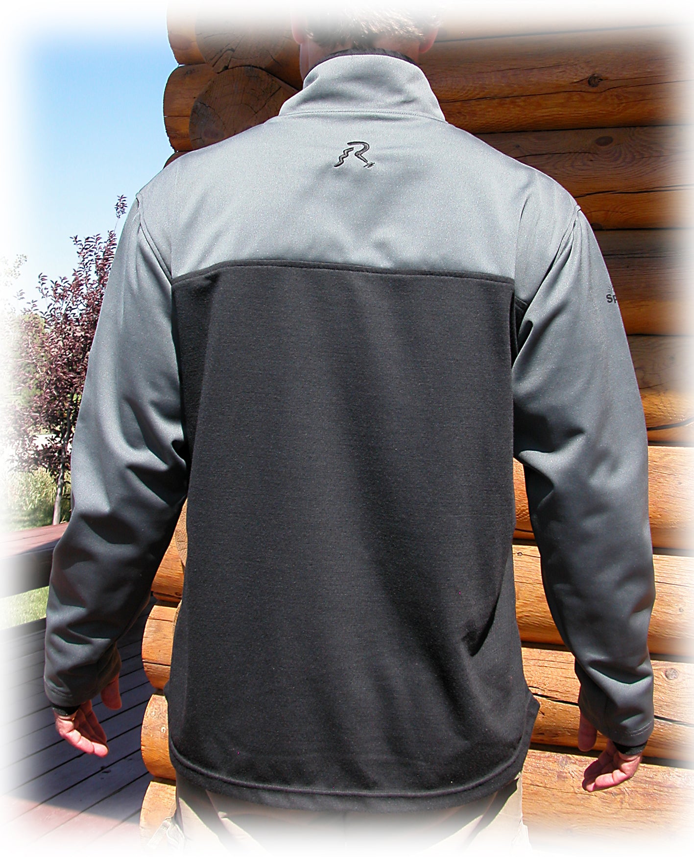 Splitweight™ Tek-Top Pullover, Back view, Black/Gray